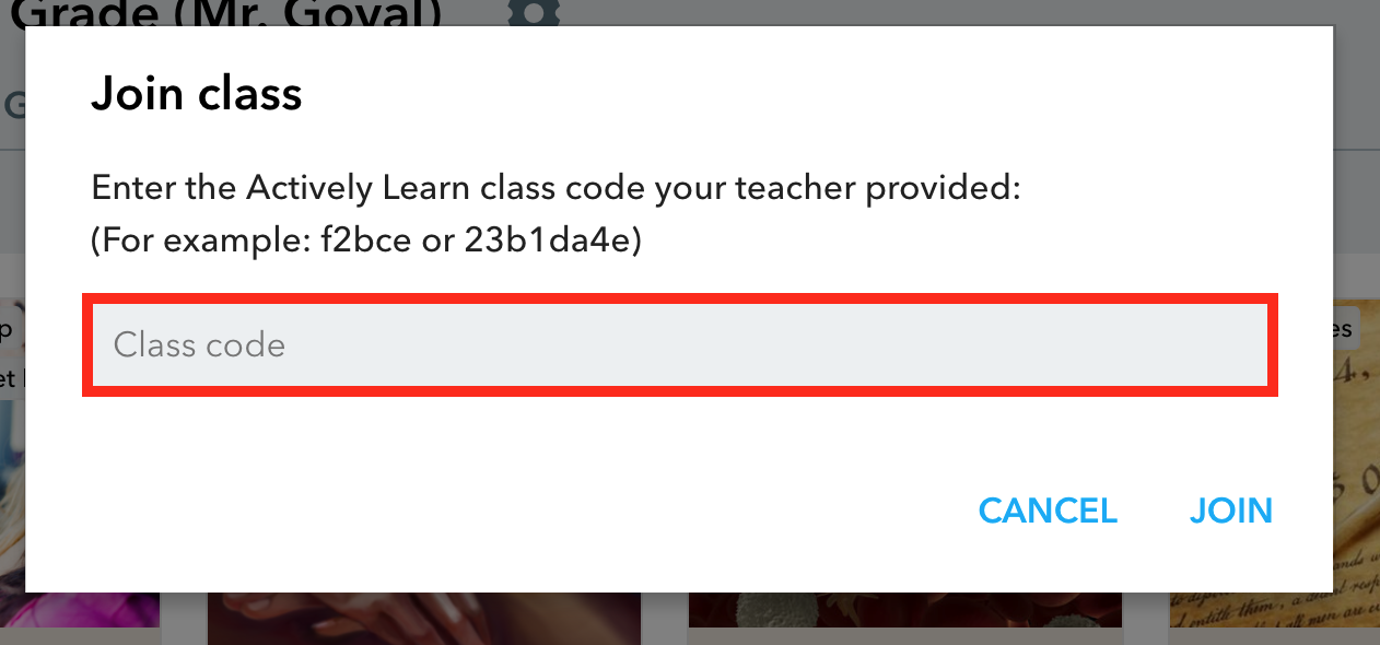 Invite Student To Join Classes Via Class Code Actively Learn