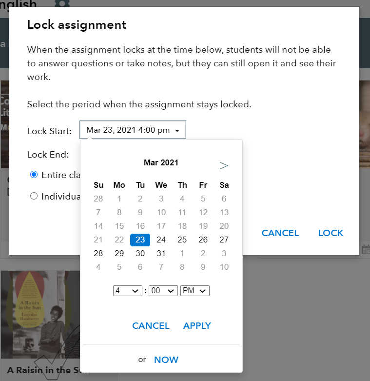 how to unlock locked assignments on canvas