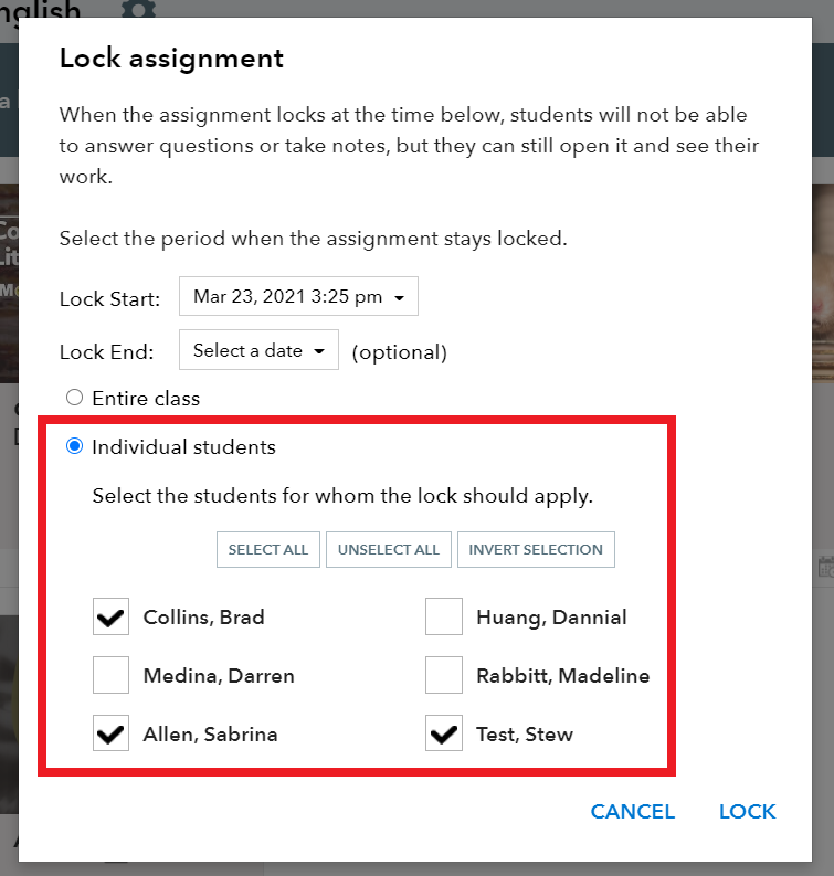 how to unlock locked assignments on canvas as a student