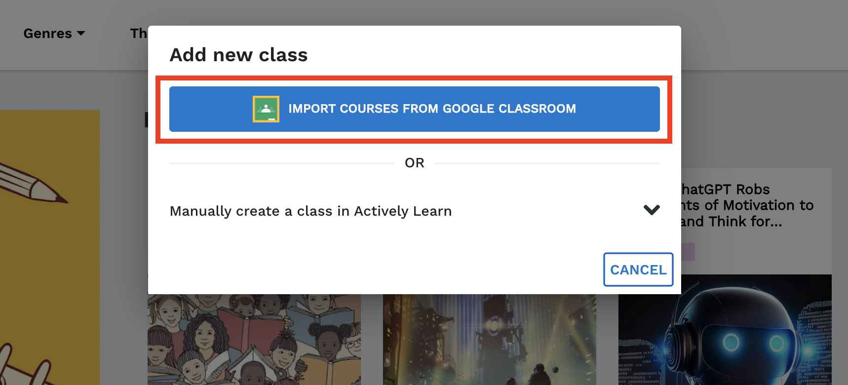 I imported my Google Classroom rosters. How do students get