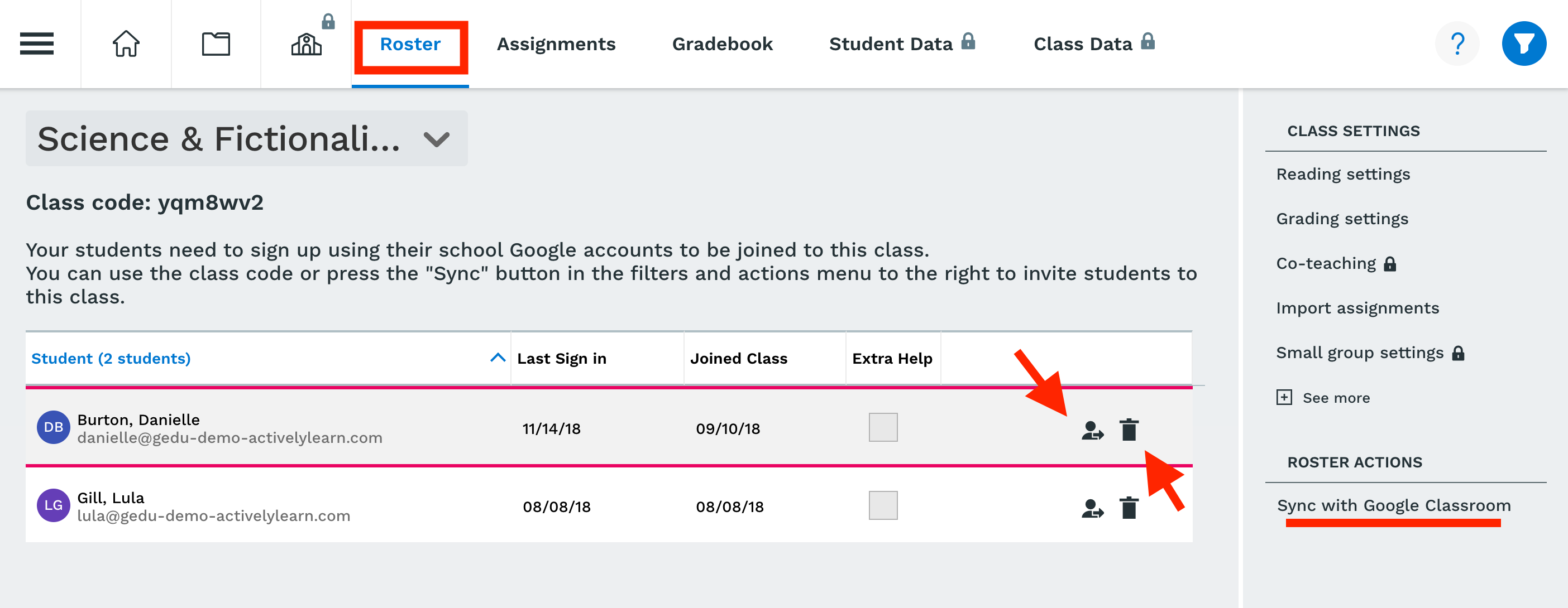 I imported my Google Classroom rosters. How do students get