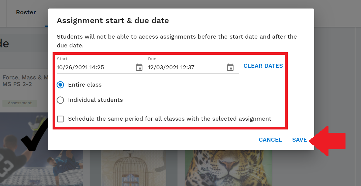 assignment date meaning